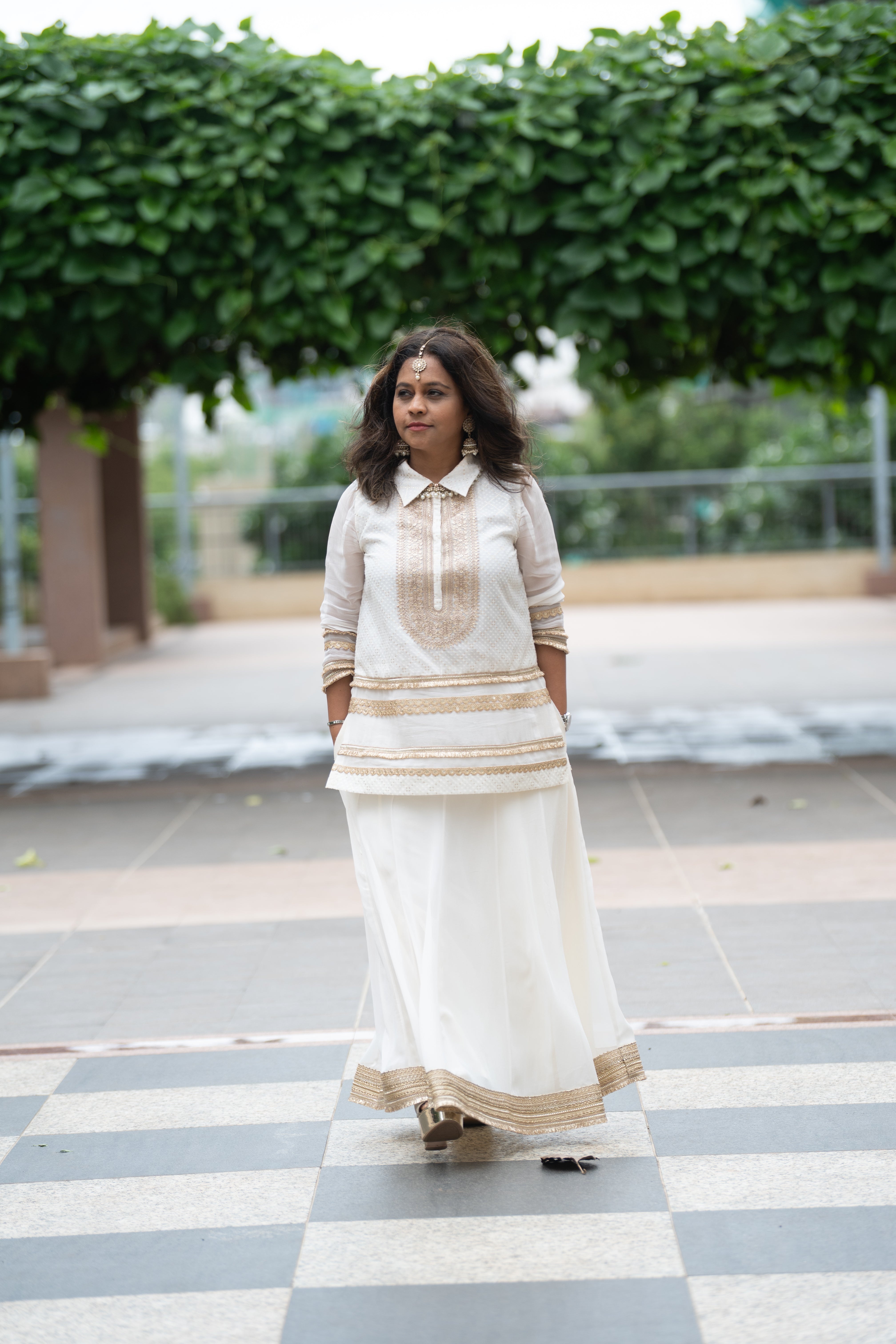 BROCADE COLLARED KURTI