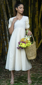 Cotton Handloom Maxi Dress By Sayuri