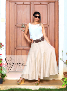 Cotton Linen Long skirt By Sayuri