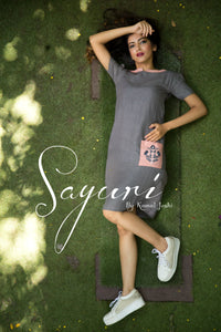 Linen short dress by Sayuri.
