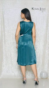 Green Asymmetric Dress by Sayuri.